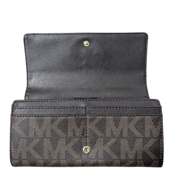 Michael Kors Signature MK Logo Wallet Brown - Picture 4 of 4